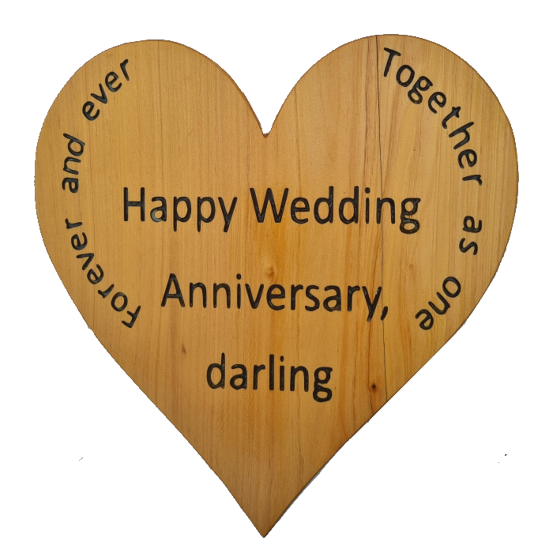 Macrocarpa 'Happy Wedding Anniversary Darling' Sign image 0